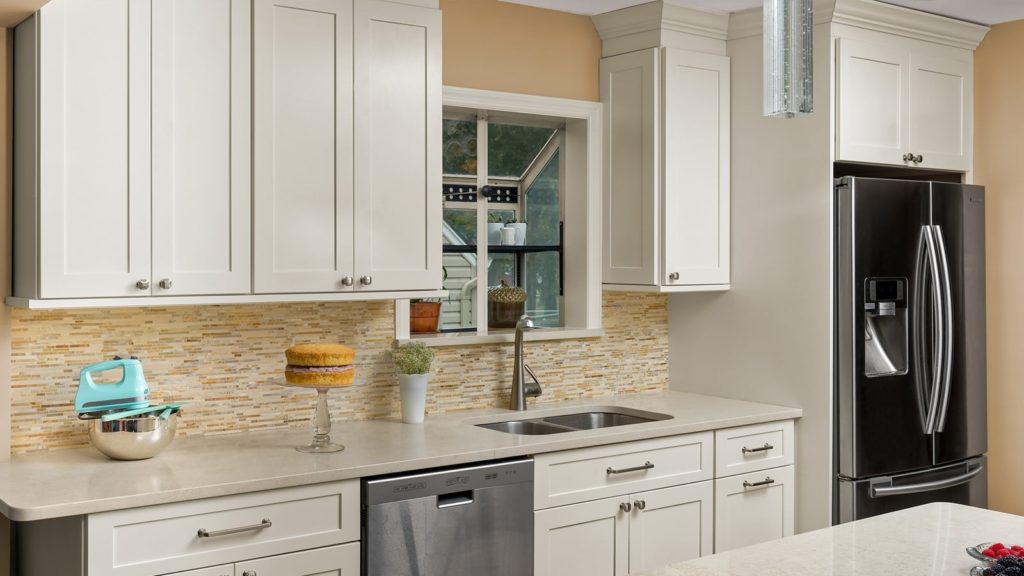 Off white kitchen cabinets developed by kyle cabinetry